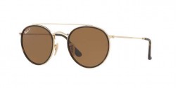 Occhiali da sole tondi Ray Ban Round Double Bridge RB3647N 001/57 2018