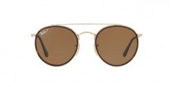 Occhiali da sole tondi Ray Ban Round Double Bridge RB3647N 001/57 2018