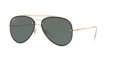 Ray Ban Blaze Aviator RB3584N 905071 Gold Frame Green Lenses